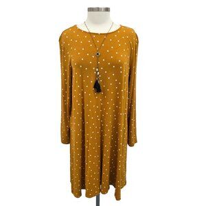 Ladies Dresses Old Navy Yellow Polka Dot Dress Old Navy 3/4 Sleeve Plus  Size Dresses